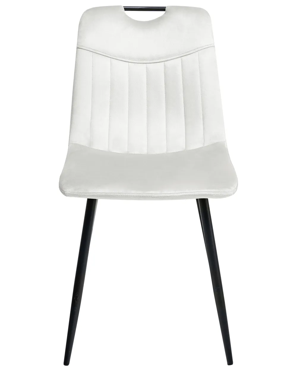 Set med 4 matstolar ARGYLE Sammet Off-White_995836