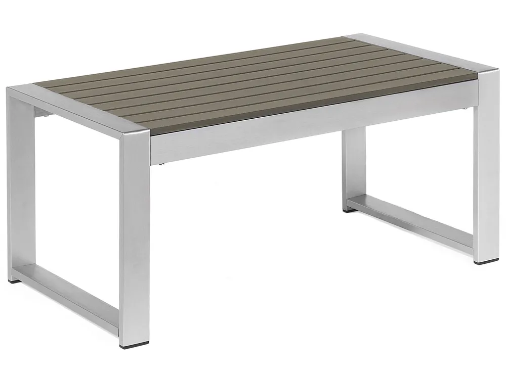 Garden Coffee Table SALERNO 90 cm 50 cm Metal Dark Grey