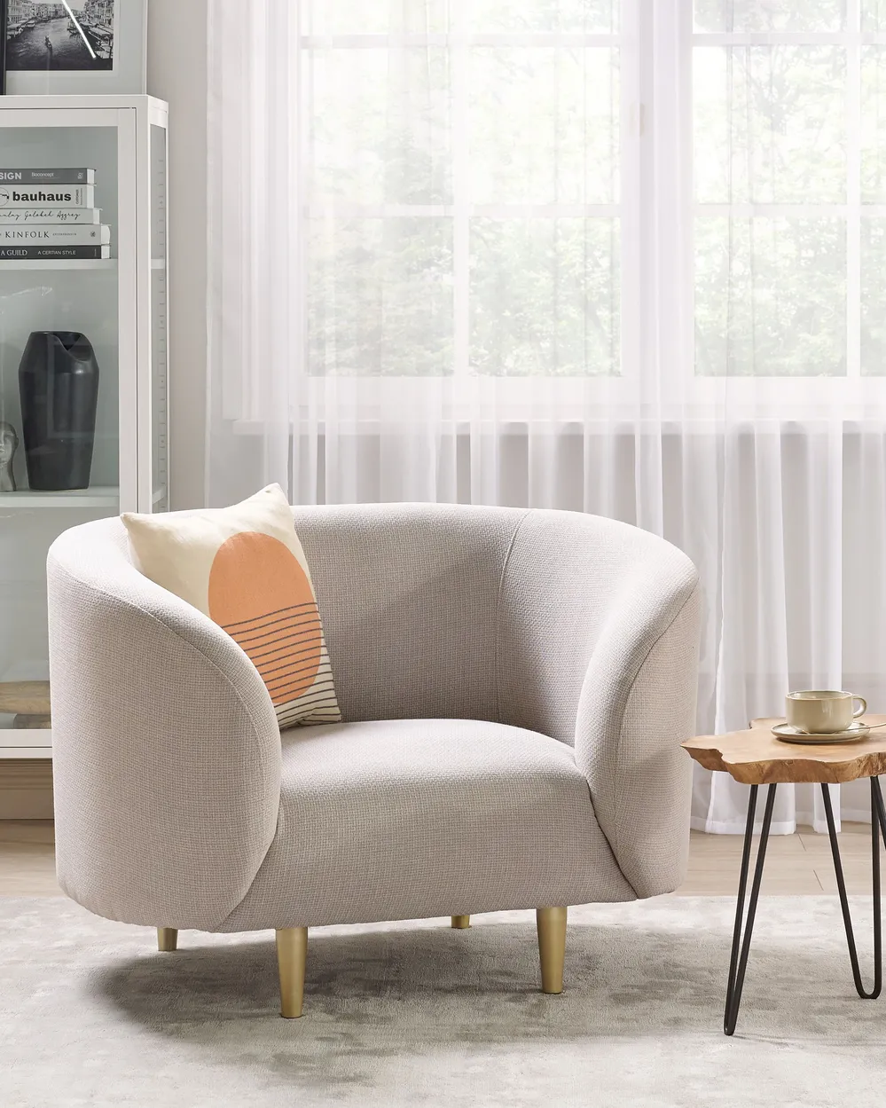 Armchair LOEN Fabric Light Beige