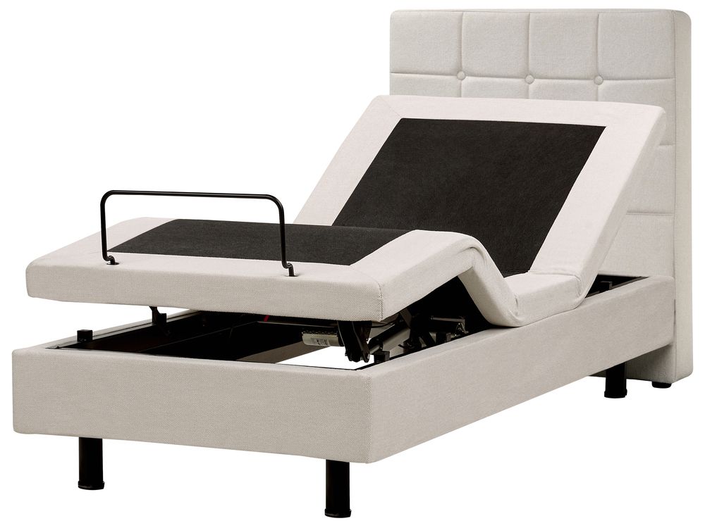Justerbar seng DUKE 80 x 200 cm Lys beige