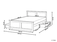 Bed with 4 Drawers SABRAN Pine Wood White 140 x 200 cm (EU Double)_1061278