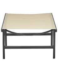 Garden Chair MARCEDDI with Footstool Metal Beige_928445
