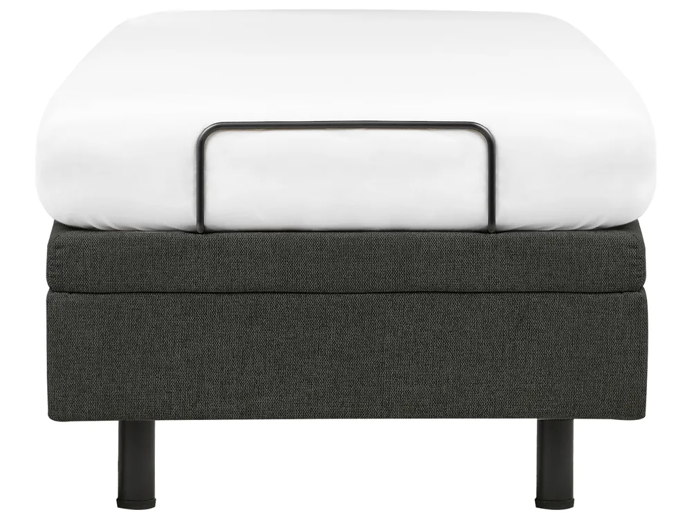 Adjustable Bed without Headboard Fabric DUKE II 80 x 200 cm (EU Small Single) Dark Grey_987304