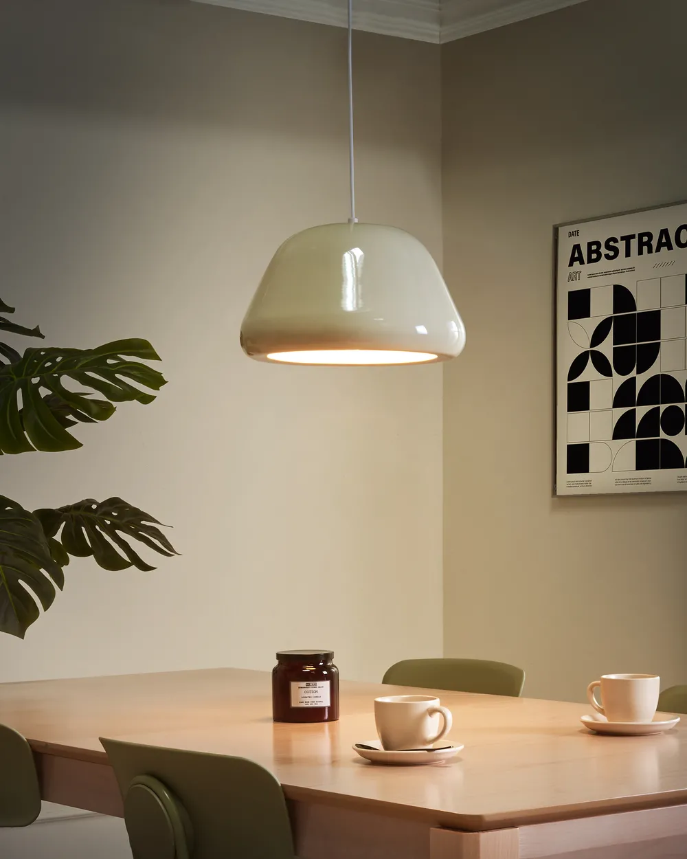 Pendant Lamp JOKU Metal Light Beige