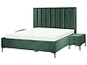 Bedroom Set SEZANNE Velvet Dark Green 180 x 200 cm (EU Super King)