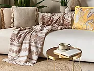 Torkkupeitto JORHAT Puuvilla 130 x 180 cm Beige_1178437