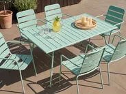 Trädgårdsmatbord TERENZO 160 cm 90 cm Metall Mintgrön_1077645