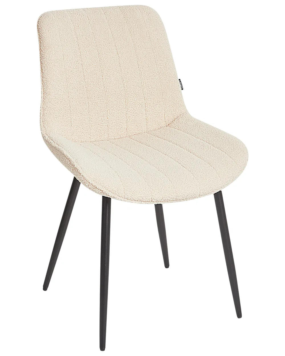 Set of 2 Dining Chairs DUBROVNIK Boucle Light Beige_928958
