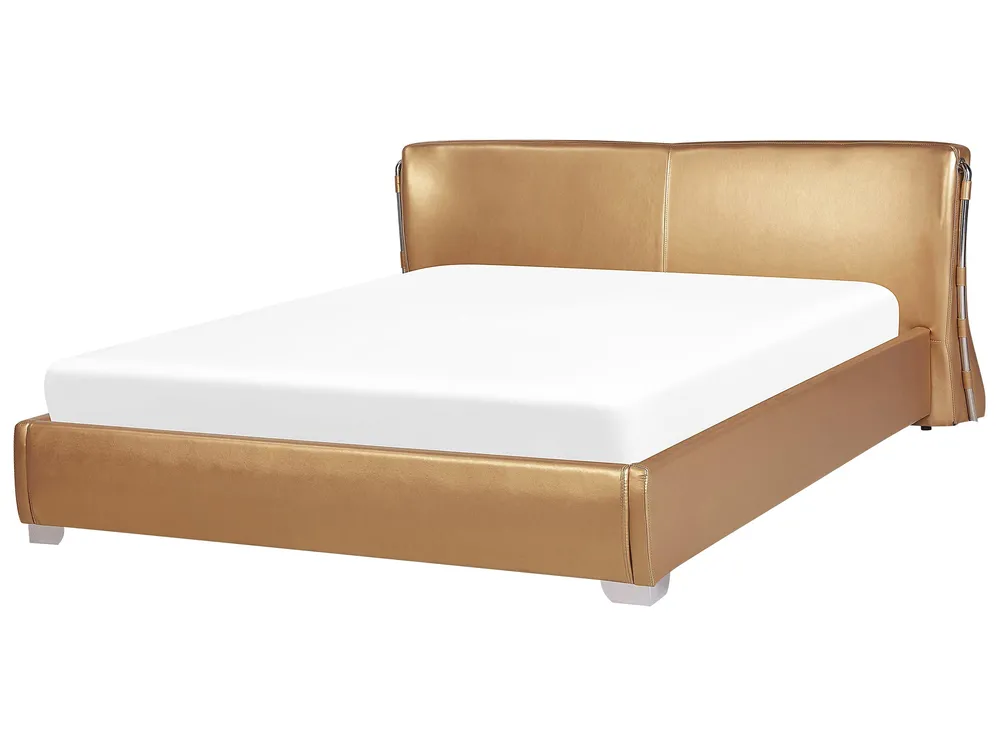 Waterbed Leather PARIS 180 x 200 cm (EU Super King) Gold