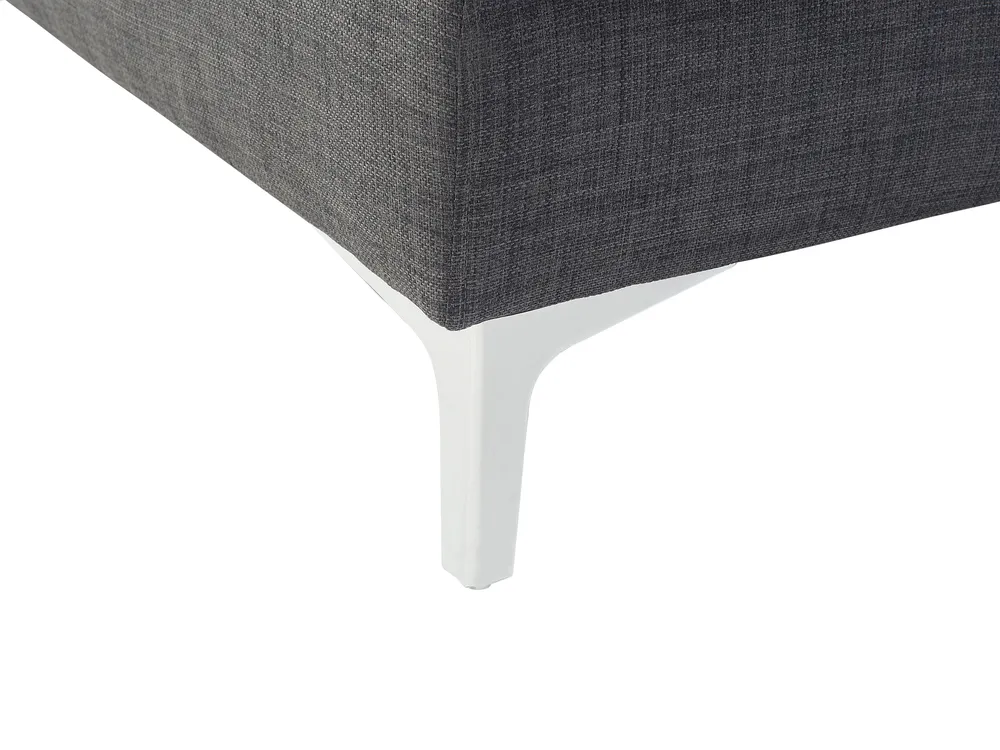 Corner Sofa 4 Seater KIRUNA Fabric Dark Grey Right Hand_642747