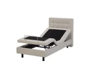 Adjustable Bed Fabric DUKE 90 x 200 cm (EU Single) Beige_734459