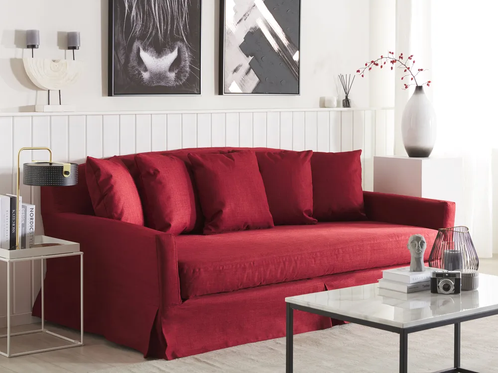 Soffa 3-sits GILJA Röd
