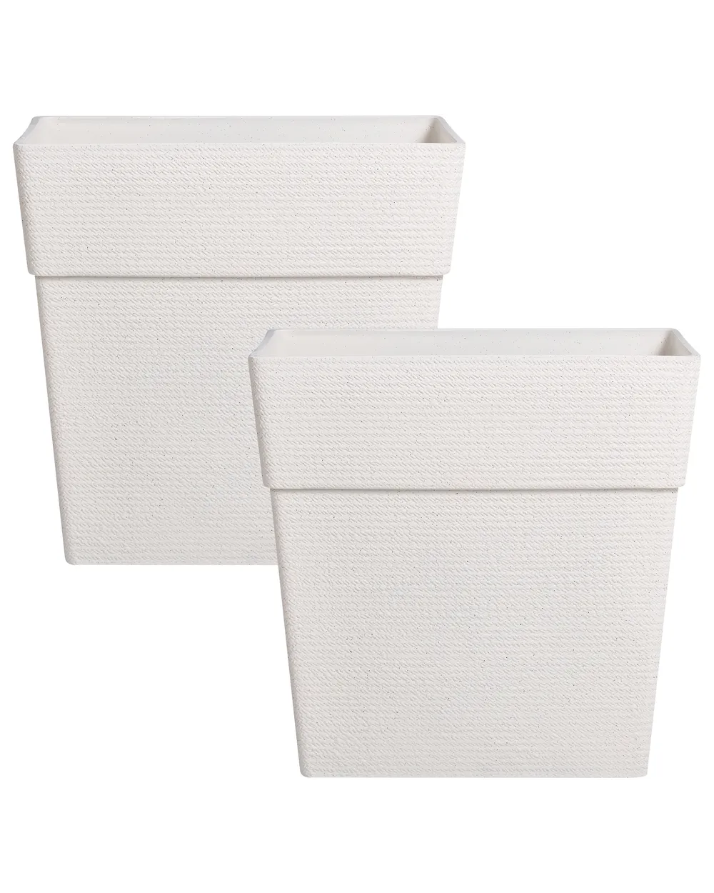 Set of 2 Plant Pots NIGELLIA 42 cm Off-White