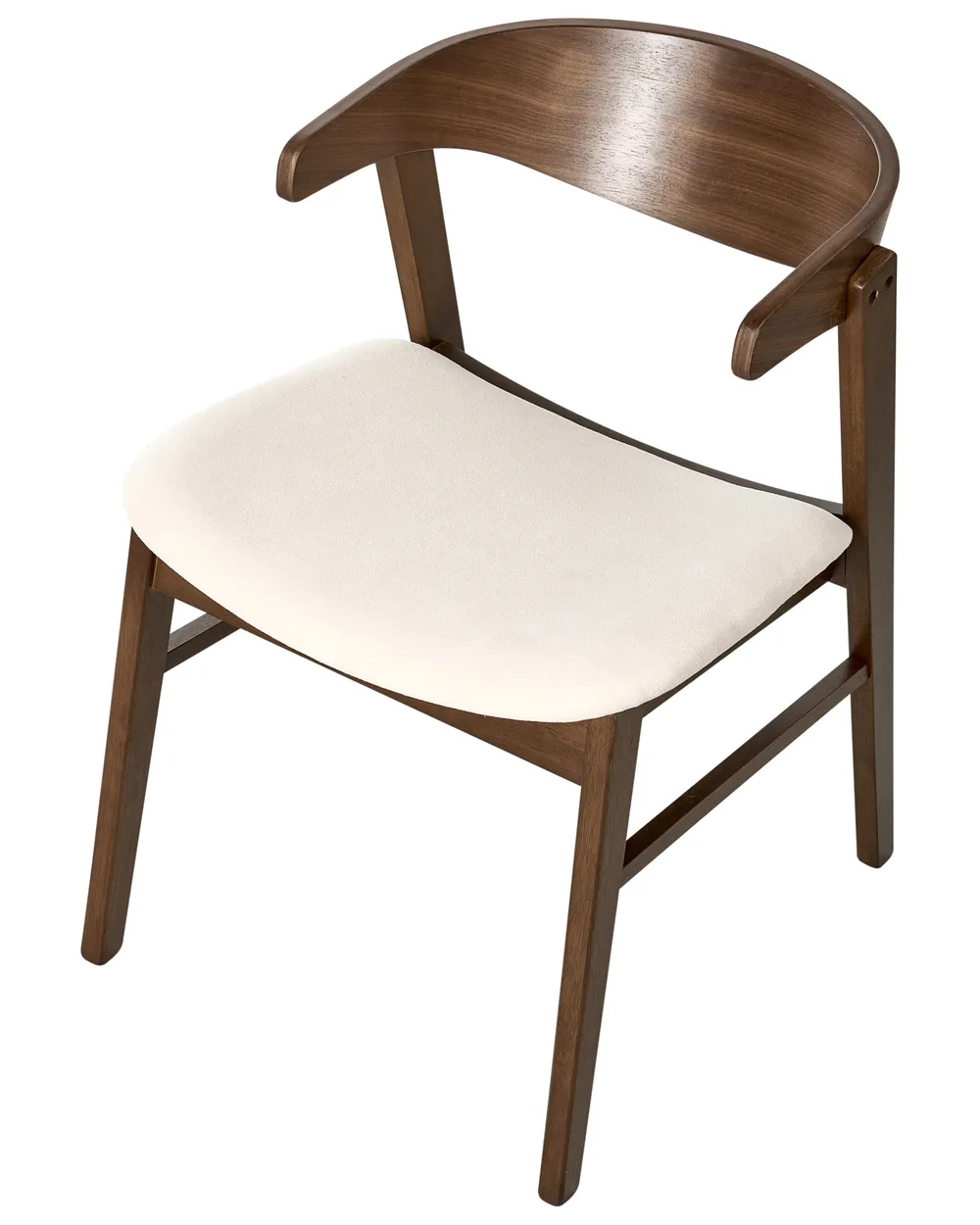 Set of 2 Dining Chairs LILLY Fabric Brown/ Off-White_1016077