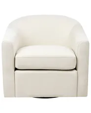 Swivel Armchair MAGNOR Fabric Light Beige_966267