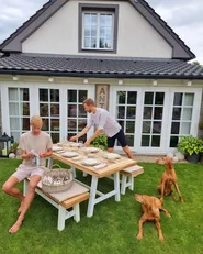 Ulkoruokailuryhmä 6-istuttava SCANIA Akaasia Valkoinen_871204
