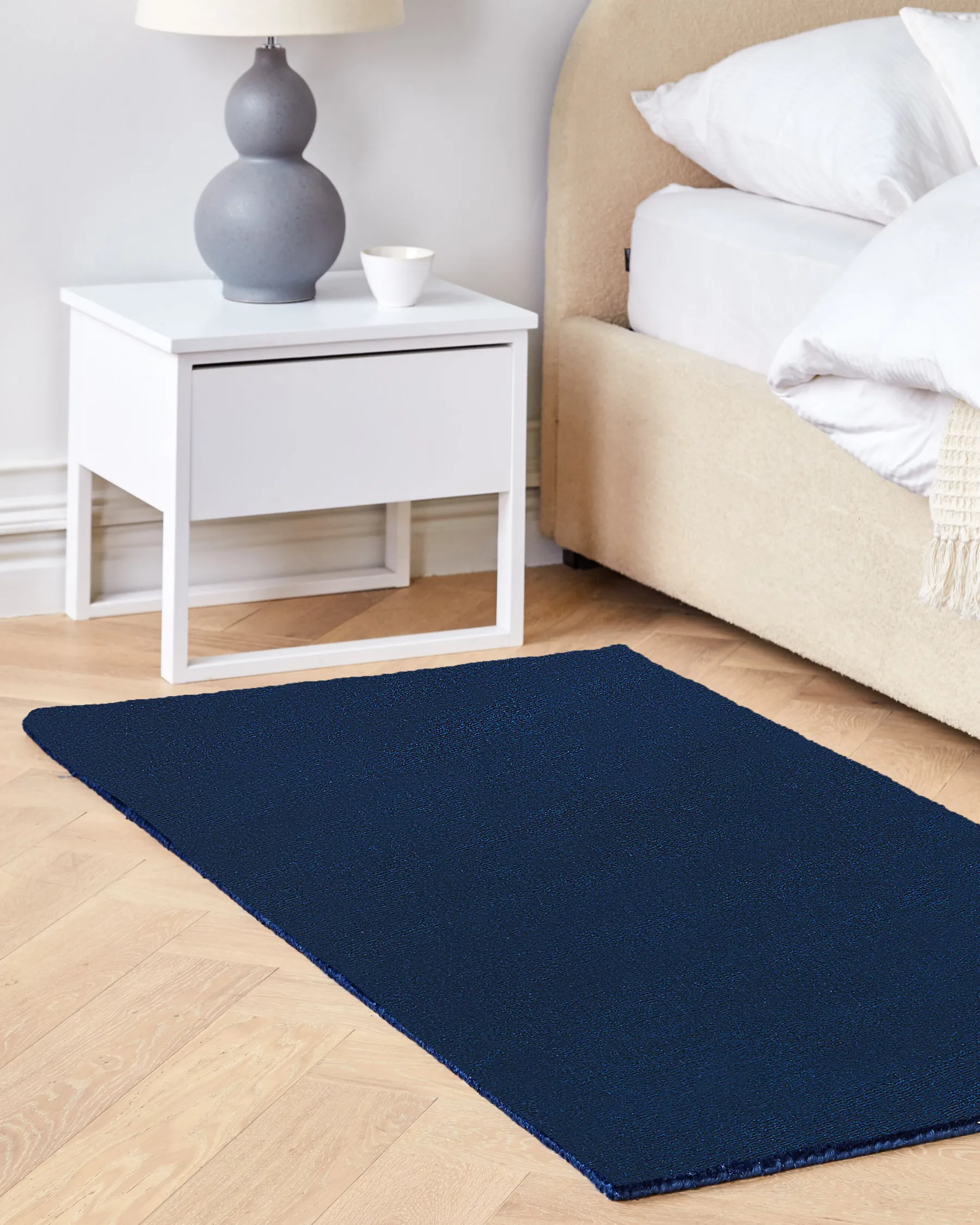 Rug GESI II Navy Blue 80 x 150 cm Viscose_793549