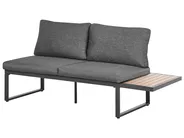 Garden Corner Sofa with Table 4 Seater PIENZA Light Brown/ Grey Left Hand_1003091