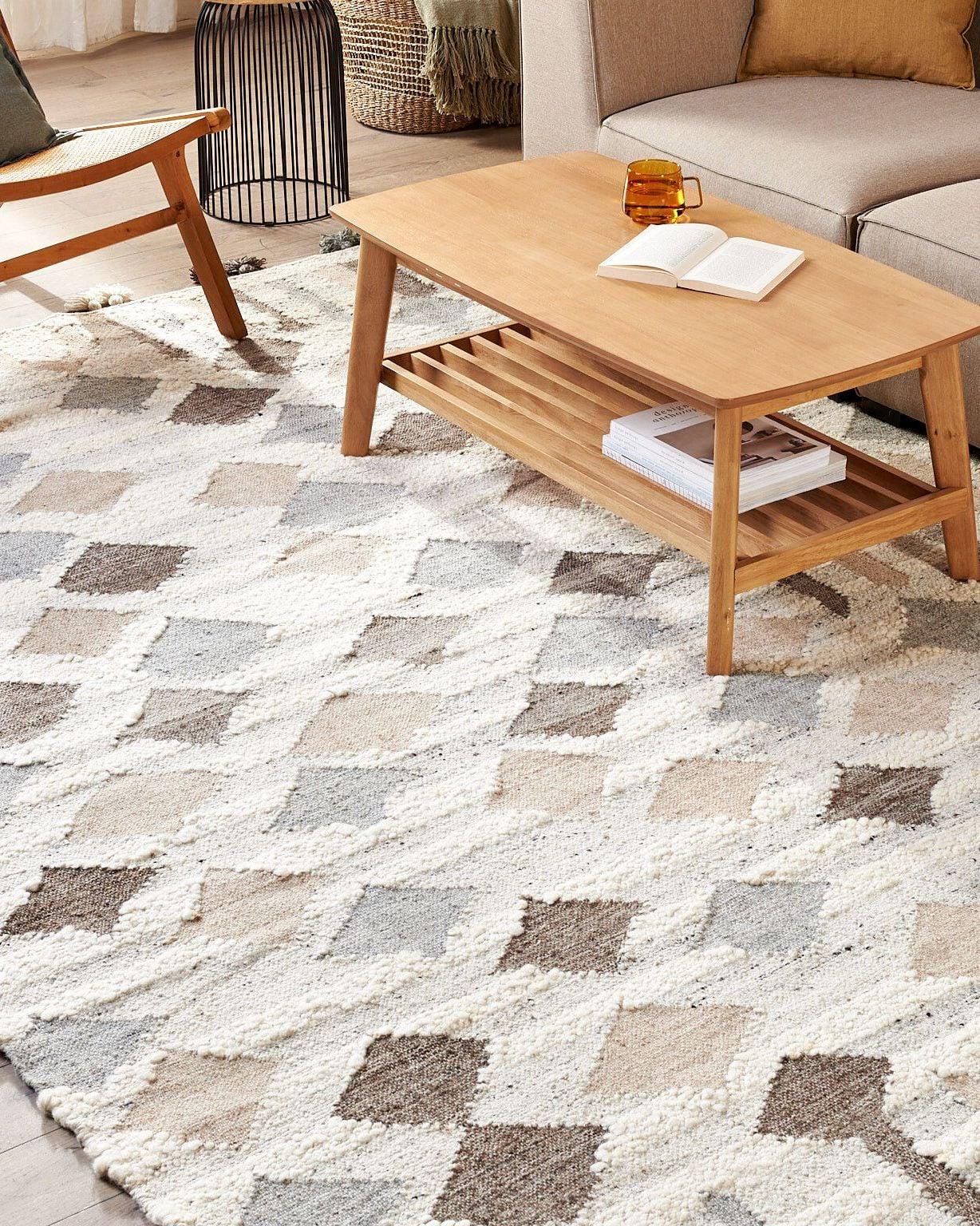 Matto KAGHTSRASHEN Beige 200 x 300 cm kelim Villa_1180207