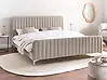 Bed Velvet LUNAN 180 x 200 cm (EU Super King) Taupe