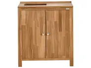 3 Piece Outdoor Kitchen Set with Sink VENOSA Brown/ Silver Acacia Wood_984708