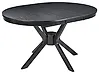 Extending Dining Table TYMIS Black Oak 107/137 cm 107 cm