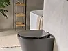WC-istuinkansi PUTUMAYO  kapea pehmeästi sulkeutuva duroplast Musta