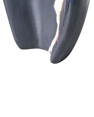 Decorative Vase LAGOS 40 cm Mango Wood Black/ Beige_1036975