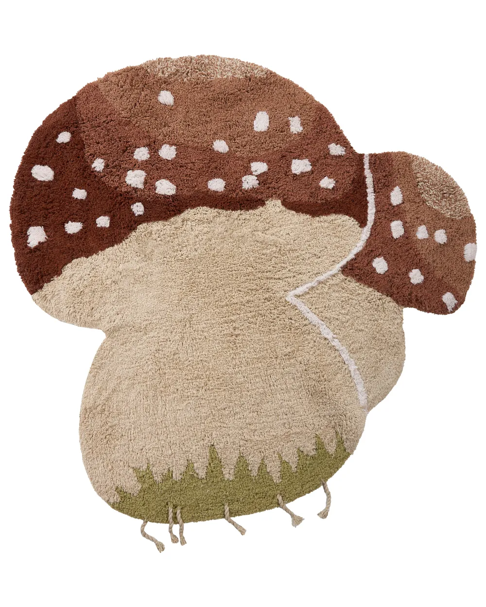 Kids Rug TOADSTOOL Light Beige 100 x 100 cm Cotton