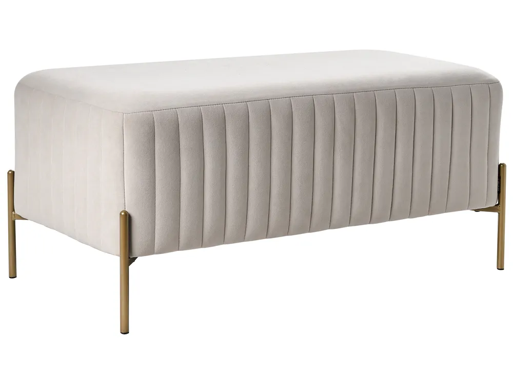 Upholstered Bench UTAH Velvet Off-White