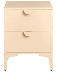 2 Drawer Bedside Table ARDURA Metal Beige_1077652