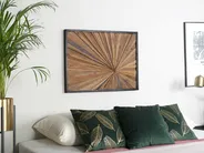 Väggdekoration MERIDA Teakträ 60 cm Brun_728897
