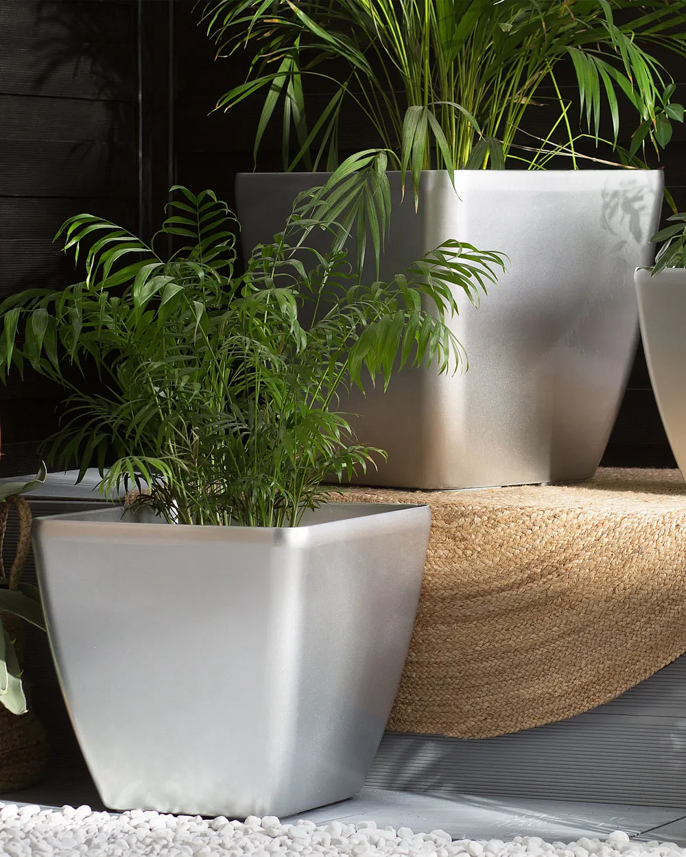 Plant Pot ASTRAS 50 cm Silver