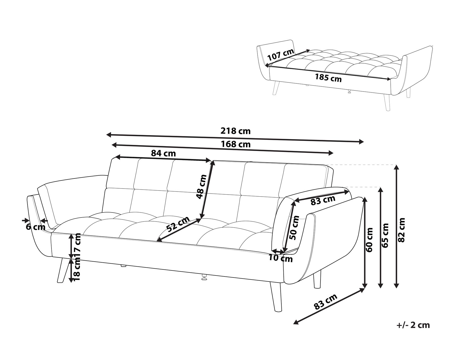 Sofa Bed 3 Seater ASBY Velvet Light Grey_790201