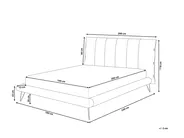 Bed Faux Leather BETIN 160 x 200 cm (EU King Size) Light Beige_772753