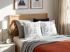 Set of 2 Decorative Cushions LEEA Cotton 45 x 45 cm Light Blue