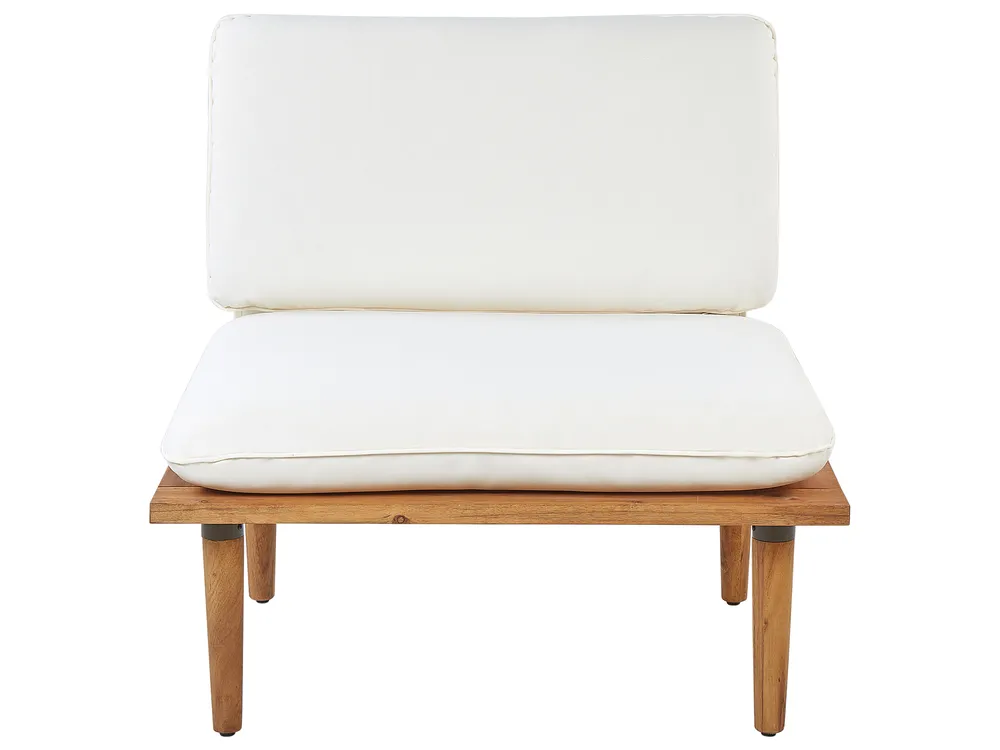 Garden Lounge Set with Table 4 Seater FRASCATI Modular Certified Acacia Wood Off-White_920412