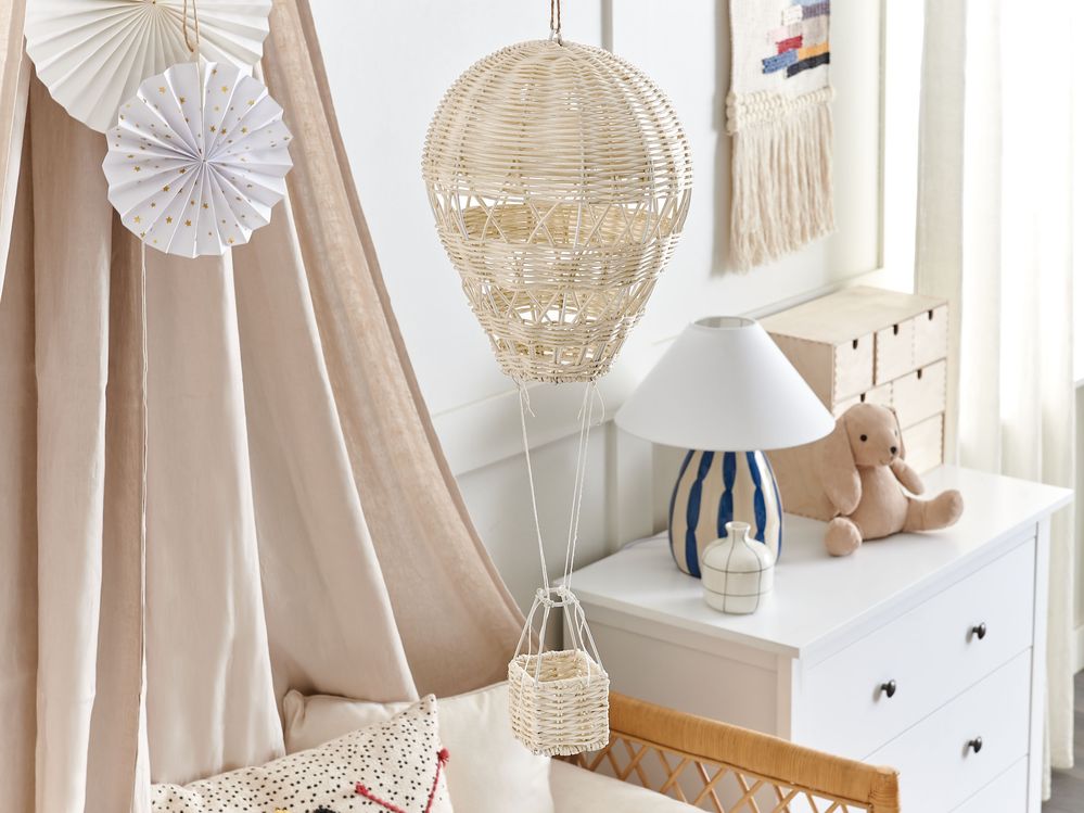 Wall Decor Balloon BEMBA 60 cm Rattan Natural