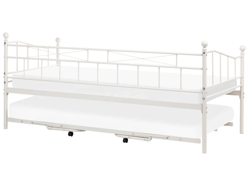 Daybed Metal LOUANNEC 90 x 200 cm (EU Single) Extendable Beige_1118324