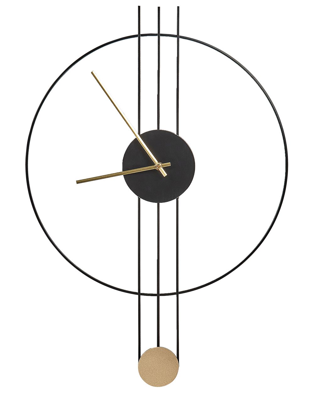 Seinäkello ANNIVIERS 44 cm Metalli Musta
