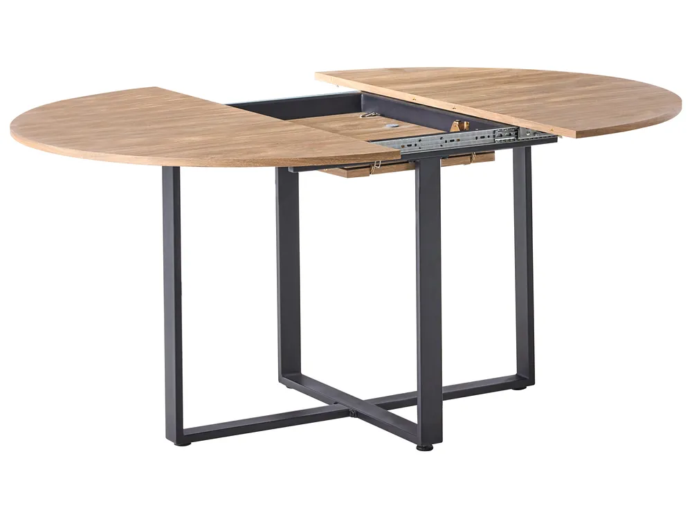 Dining Table ALEXANDRINA Brown 120/160 cm 120 cm_1029423