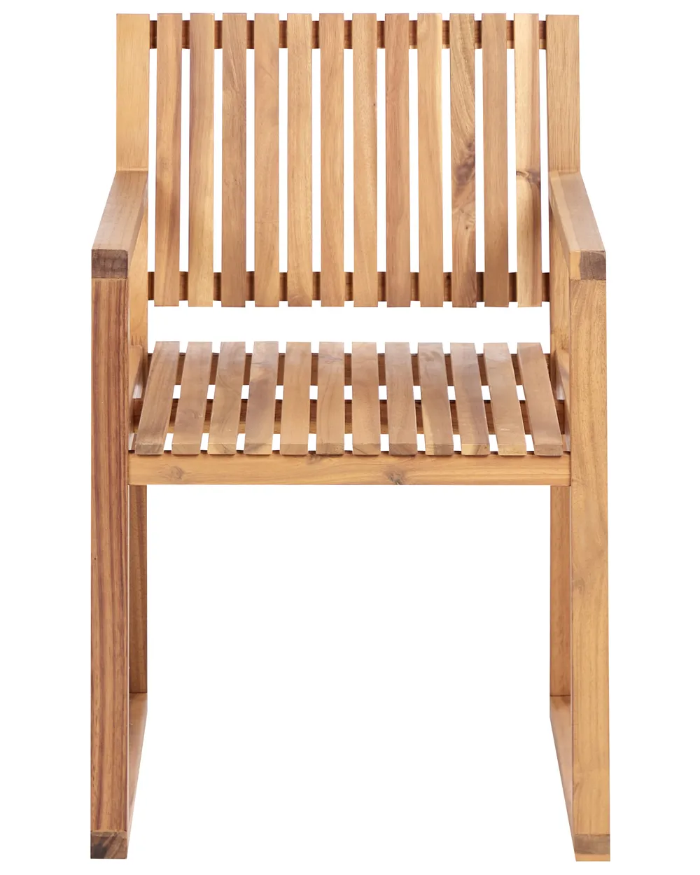 Set of 8 Garden Chairs with Cushions SASSARI II Certified Acacia Wood Green_923946
