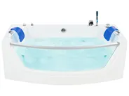 Kulmaporeamme LED-valolla FUERTE 175 x 85 cm Valkoinen_717857