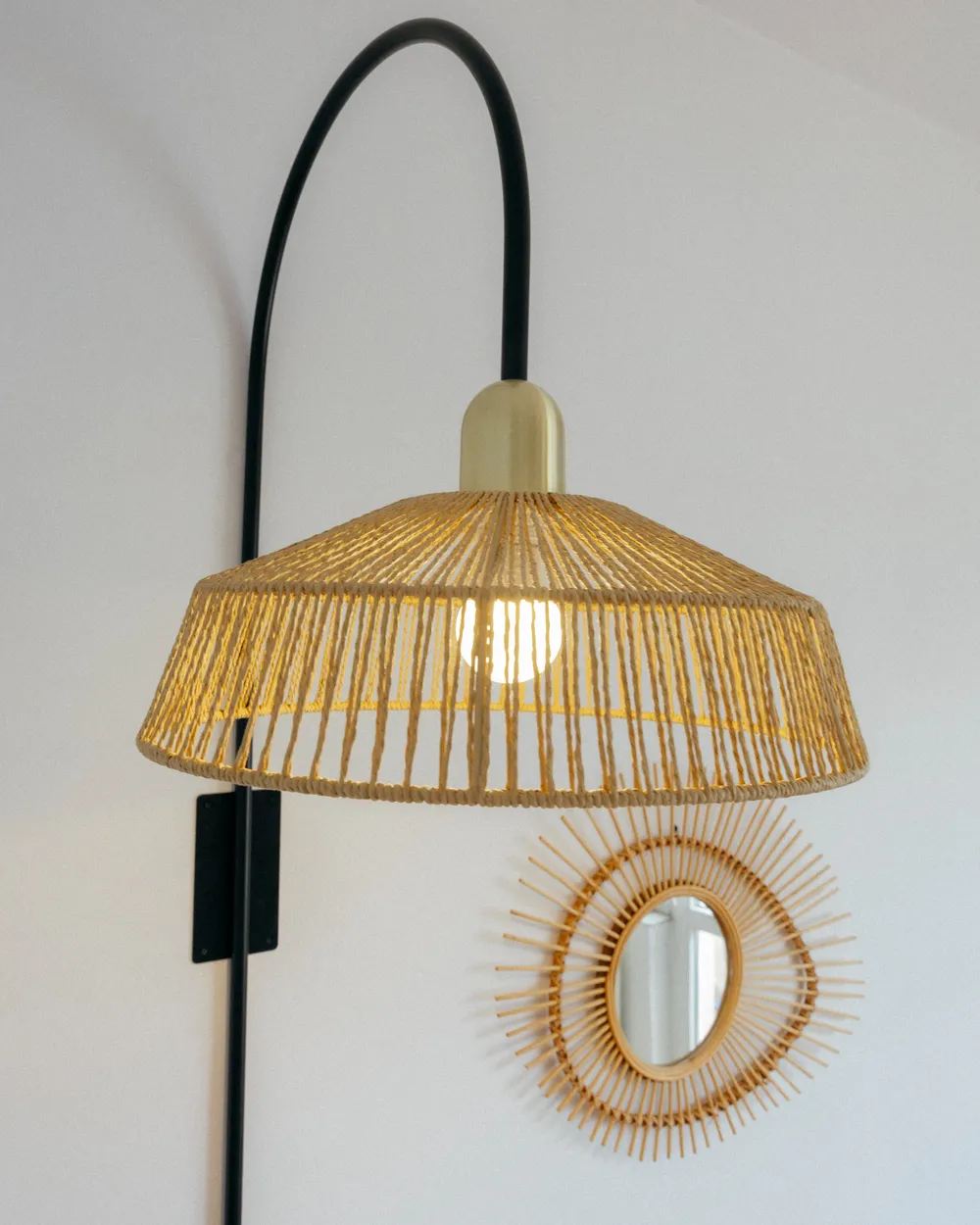 Vägglampa NOSARA Pappersrep Naturlig_1064048