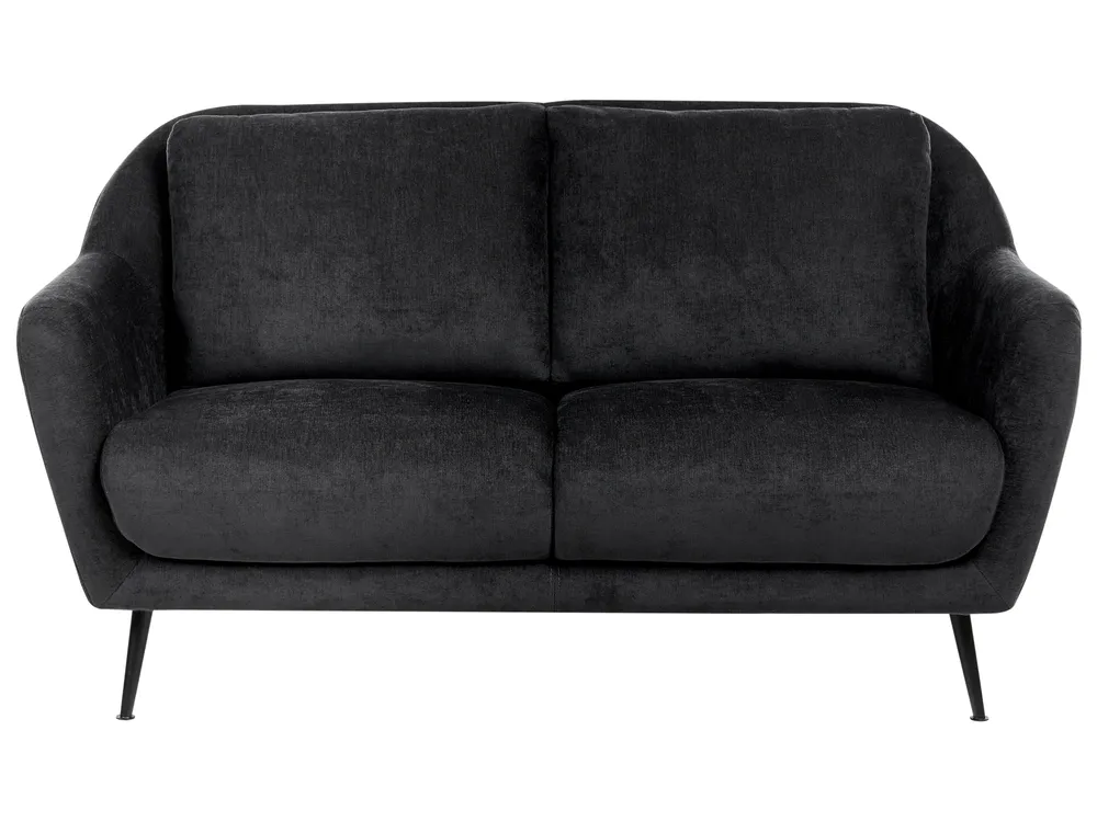 Living Room Set 3 Seater EIBY Chenille Black_1004395