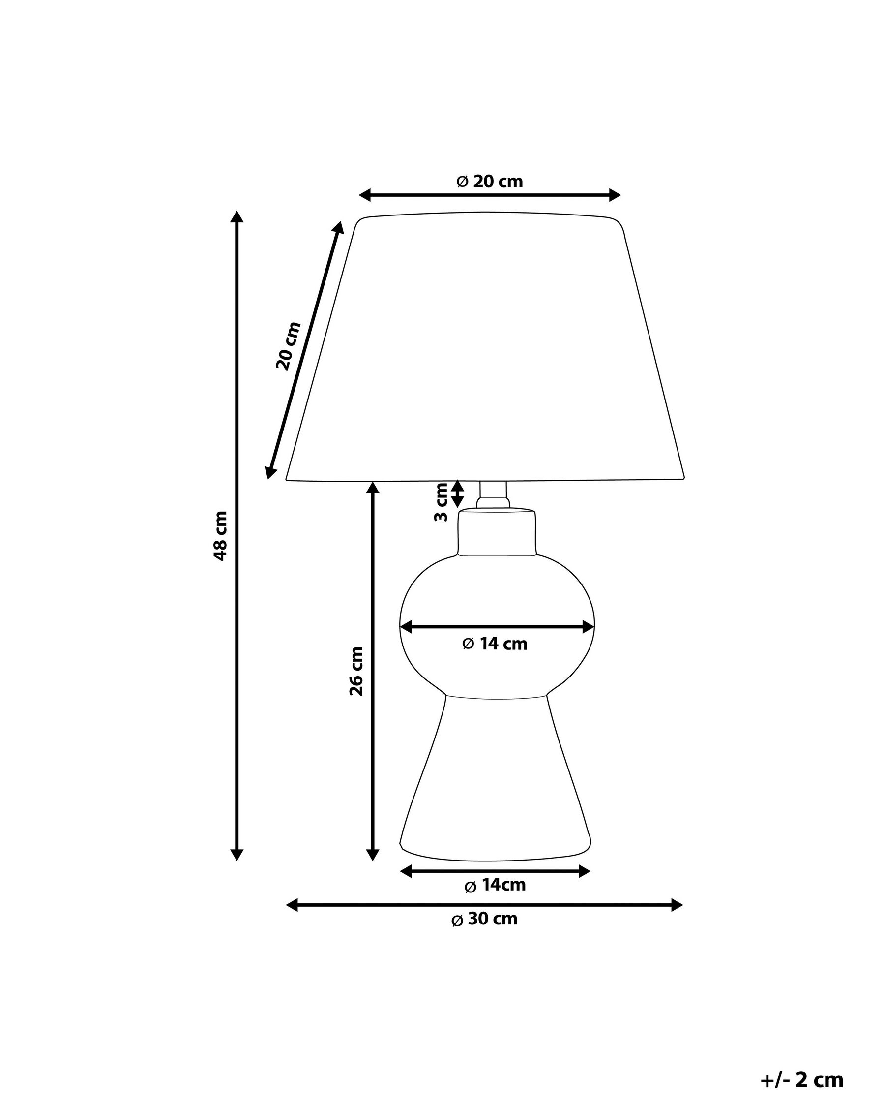 Bordslampa FABILOS Keramik Orange_878692