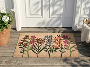 Dörrmatta TEKKONA Naturlig 50 x 80 cm Blomma Kokosfiber_1050320