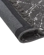 Rug HANLI Dark Grey 80 x 150 cm Viscose_836923