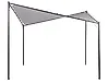 Paviljonki AVENTINE 300 cm x 300 cm Metalli Harmaa
