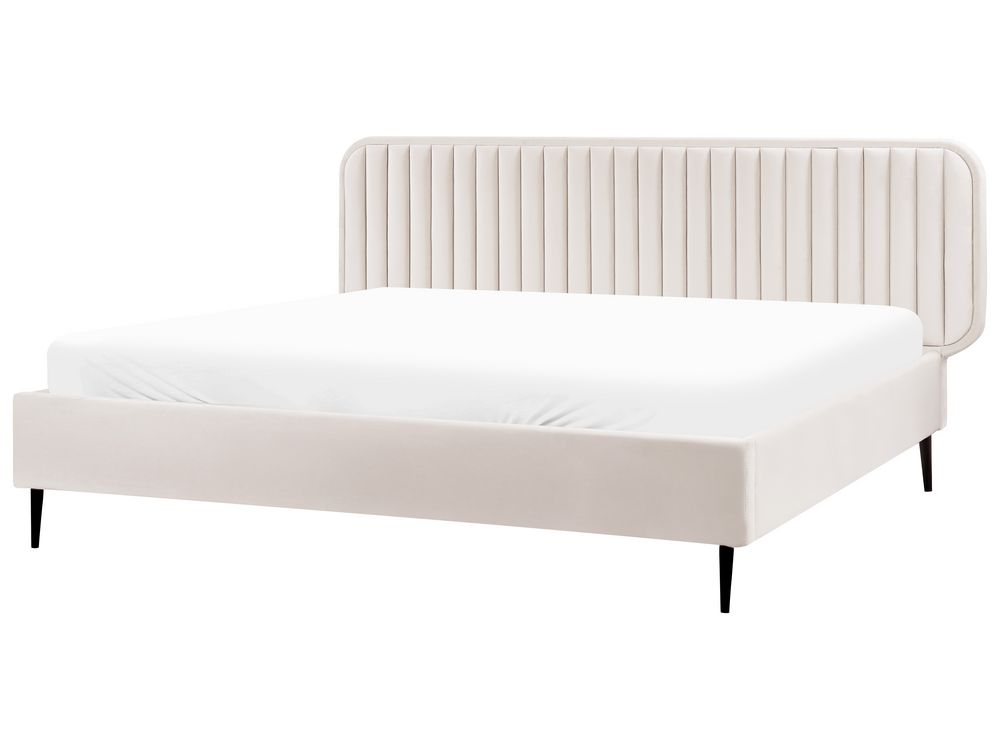 Sänky Sametti BRIN 180 x 200 cm Beige